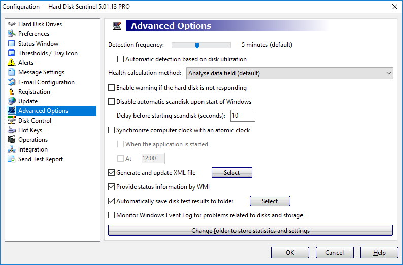 Advanced options