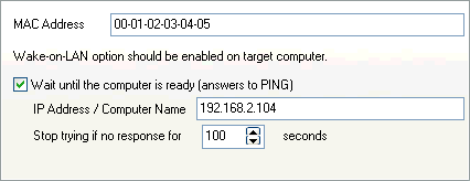 Power on computer on network