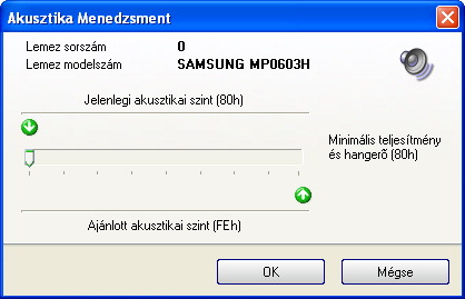 Akusztikai szint be�ll�t�sa