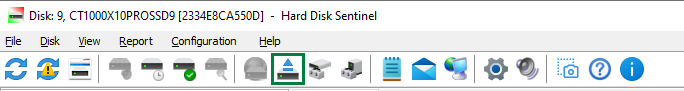 Safely remove drive from system button in Hard Disk Sentinel