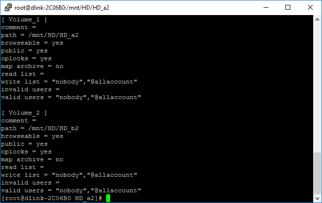 Shared folders over the network
