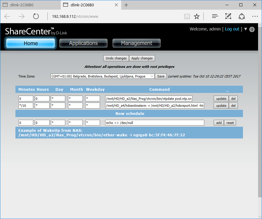 Scheduled Hard Disk Sentinel task with crond