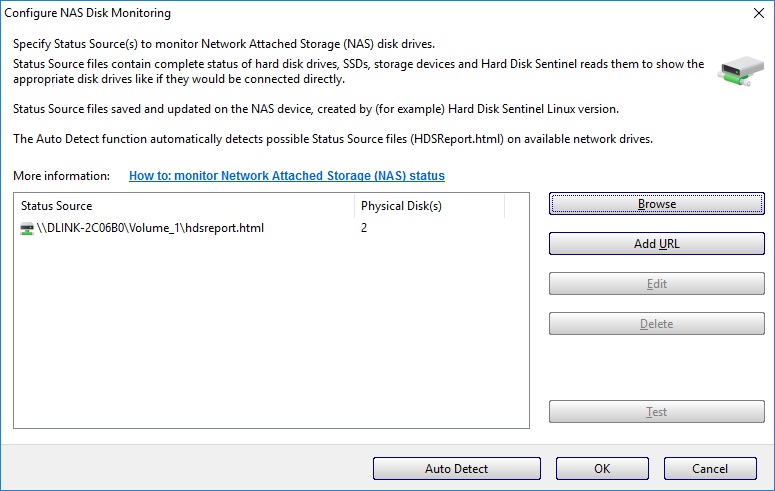 Status source contains two hard disks